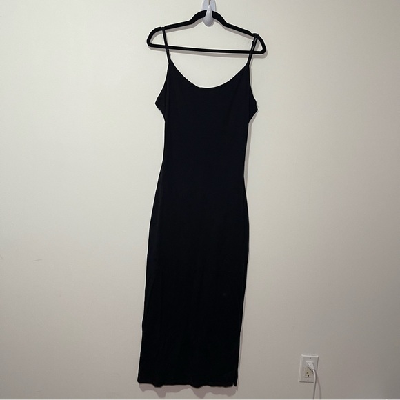 AG Adriano Goldschmied Black Cotton Blend Tank Midi open back Dress in Size L - Picture 2 of 10